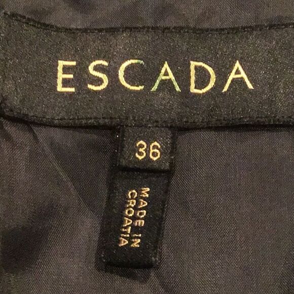 Escada Shades of Blue Striped Silk Blend Blazer Jacket - Picture 13 of 16